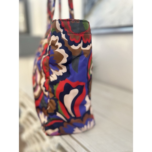 Vera Bradley Hathaway Tote Bag Nylon Large Bassanova Bold Vibrant Carried Once! - Picture 6 of 12